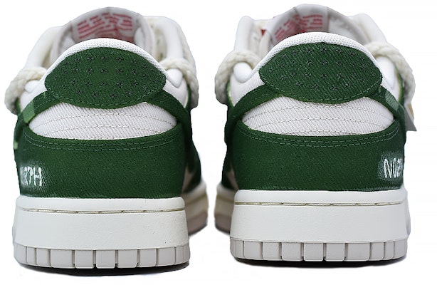 【客製球鞋】 Nike Dunk Low 破軍 戶外穿搭 不規則圖案 高街風 麻繩解構 復古 防滑 低筒 板鞋 男款 白灰綠 Shop 【客製球鞋】 Nike Dunk Low 破軍 戶外穿搭 不規則圖案 高街風 麻繩解構 復古 防滑 低筒 板鞋 男款 白灰綠