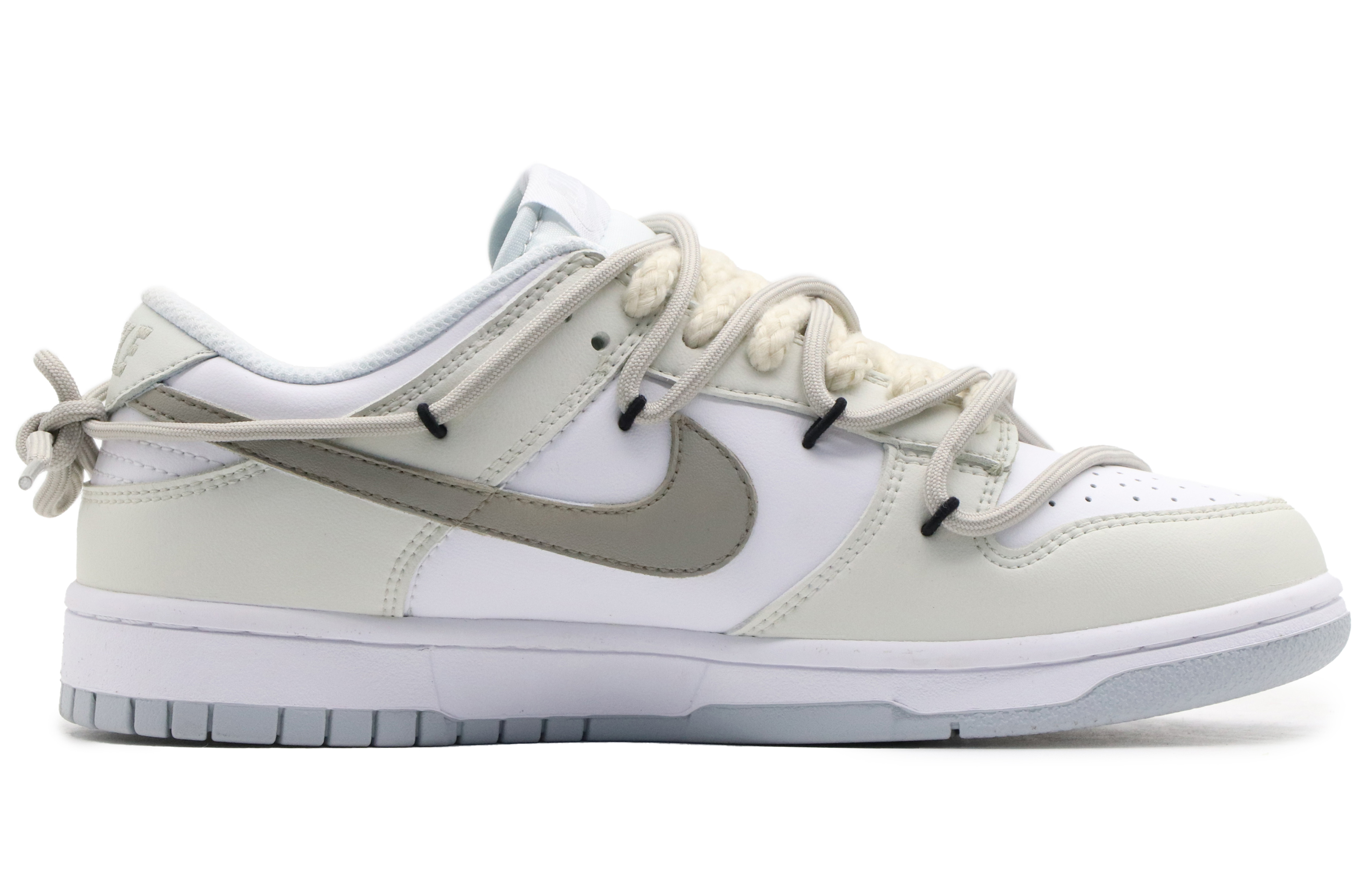 Order 【定制球鞋】Nike Dunk Low 愛心籃掛標 戶外 高街風 復古做舊 解構 低幫 板鞋 男款 白灰