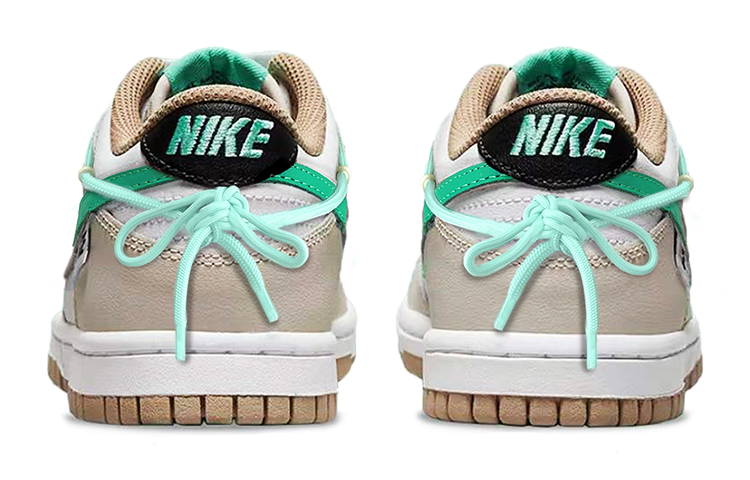 Shop 【定制球鞋】 Nike Dunk Low 「Split」 經典休閒 小摩卡 極簡 解構綁帶 低筒 板鞋 GS 白薄荷綠