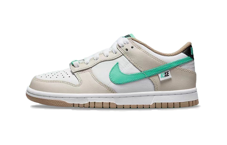 Sizing 【定制球鞋】 Nike Dunk Low 「Split」 經典休閒 小摩卡 極簡 解構綁帶 低筒 板鞋 GS 白薄荷綠