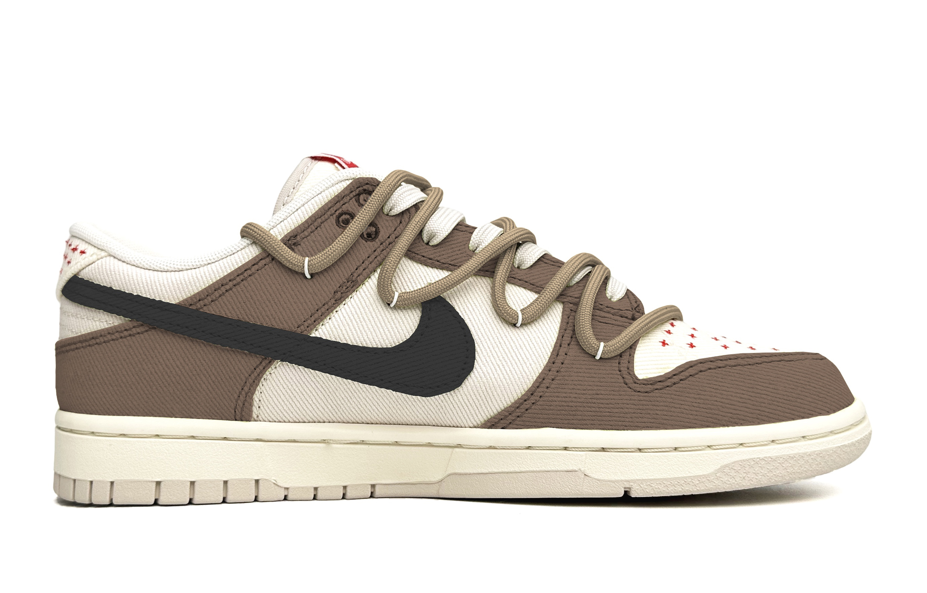 Order [定制鞋款] 耐克Dunk Low白色摩卡配色 DV0834-100(Team11-生椰摩卡男款白咖)