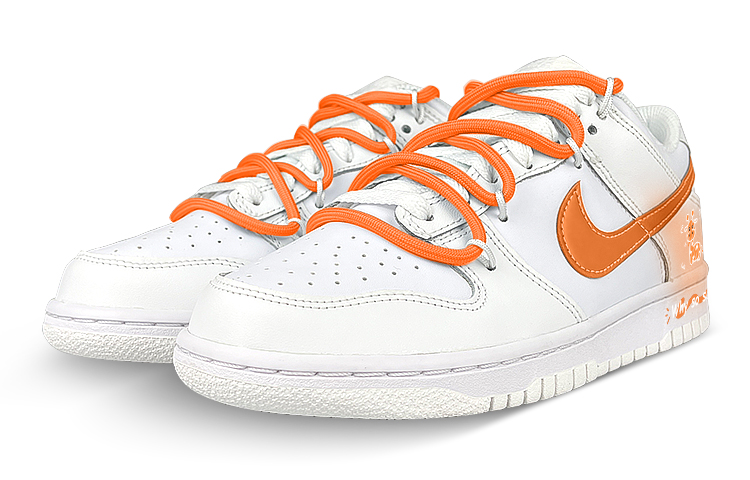 Lookbook [定制鞋款] 耐克Dunk Low '白橙长颈鹿扎染' DH9765-100(Team47-女款长颈鹿BOX)