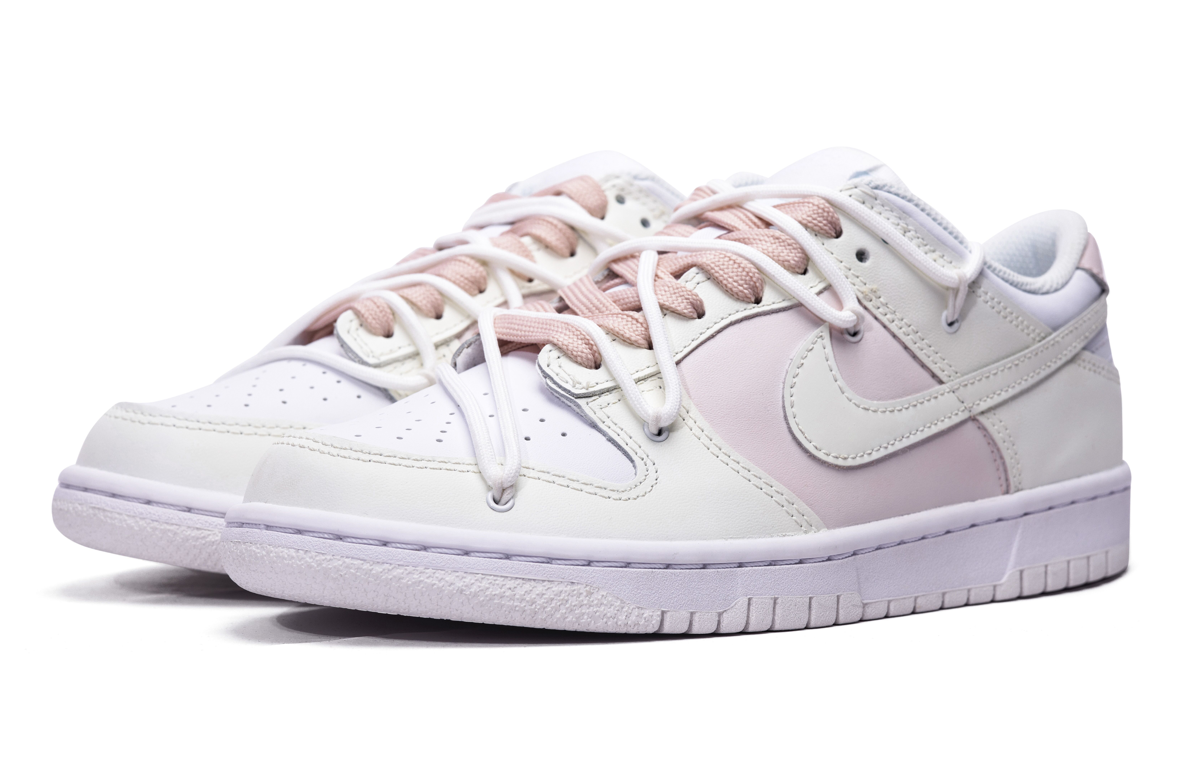 Lookbook [Zapatillas Personalizadas] Nike Dunk Low 'Melocotón Blanco' DH9765-100(Team44-茉莉白桃)
