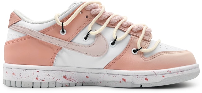 【訂製球鞋】Nike Dunk Low 舒適 百搭 耐磨防滑輕便 低筒 板鞋 男款 白粉 Order 【訂製球鞋】Nike Dunk Low 舒適 百搭 耐磨防滑輕便 低筒 板鞋 男款 白粉