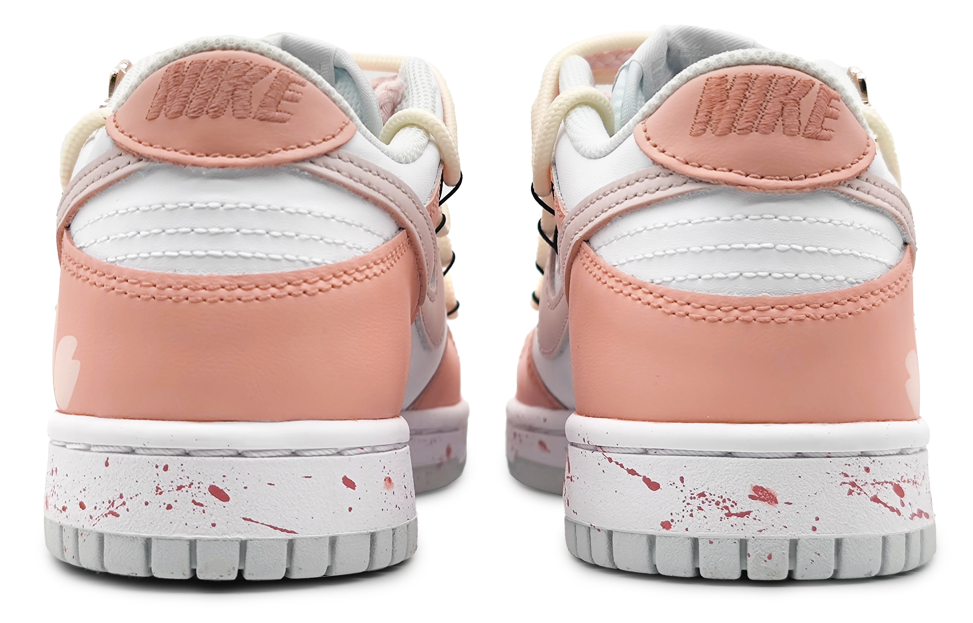 Purchase 나이키 덩크 로우 '화이트 핑크' (커스텀) DV0831-101(Team16-男款樱粉甘露绯粉解构)