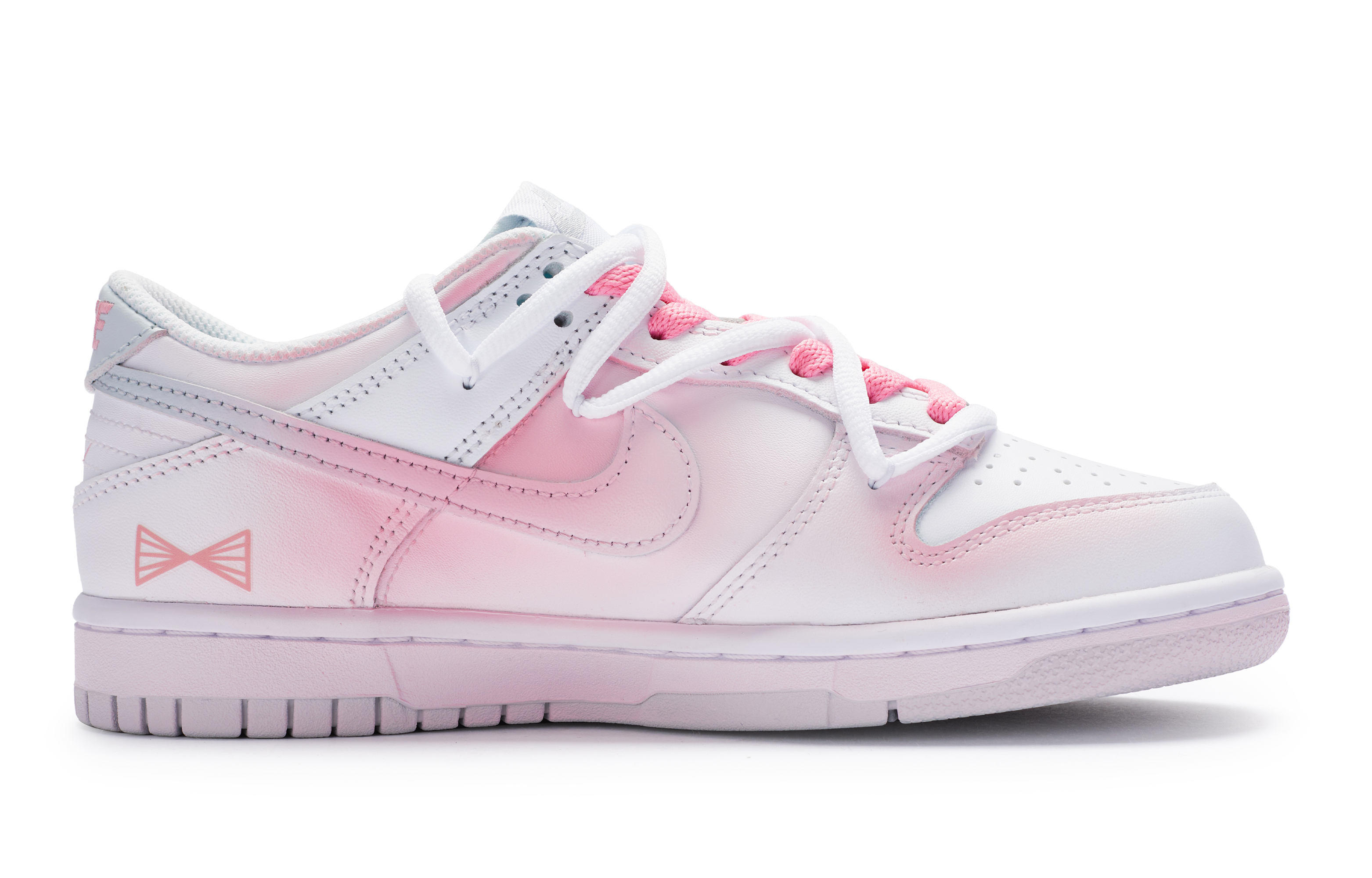 Order [Sepatu Custom] Nike Dunk Low 'Putih Pink Moon Band-Aid' DH9765-102(Team80-女款月亮创可贴)