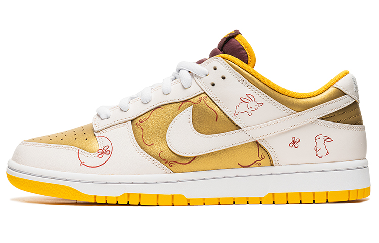 [Custom Shoes] Nike Dunk Low 'White Platinum Jade Rabbit CNY'