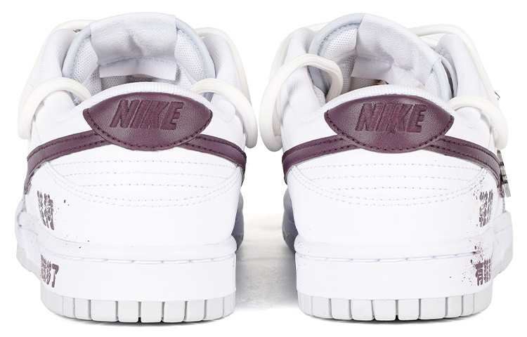 Shop [Sepatu Kustom] Nike Dunk Low 'Putih Ungu' DH9765-102（Team96-女款鞋狗）