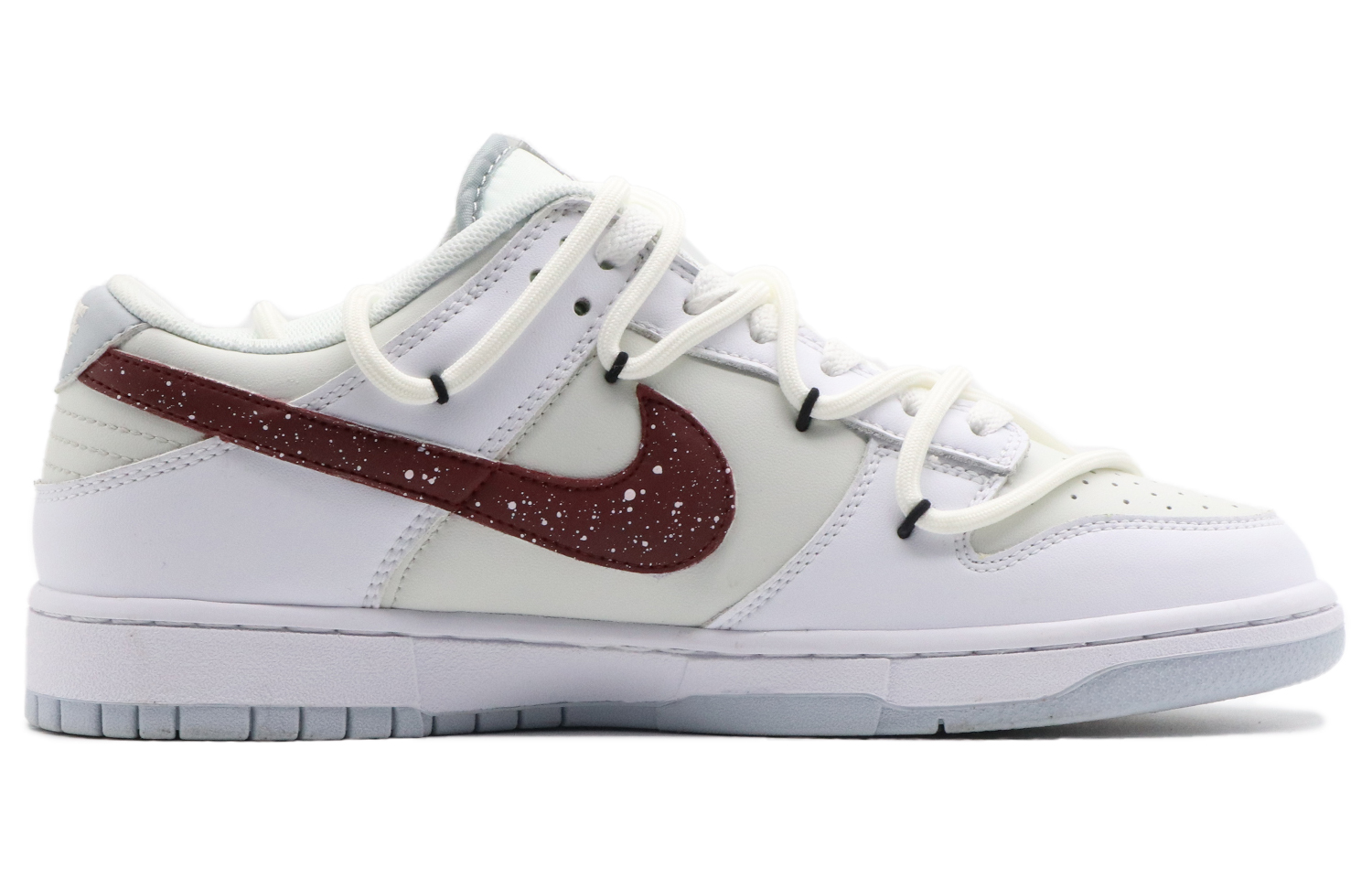 Order 【客製化球鞋】Nike Dunk Low 旅遊 高街風 戶外 夏日搭配 解構麻繩 天使 低筒 滑板鞋 男款 白紅