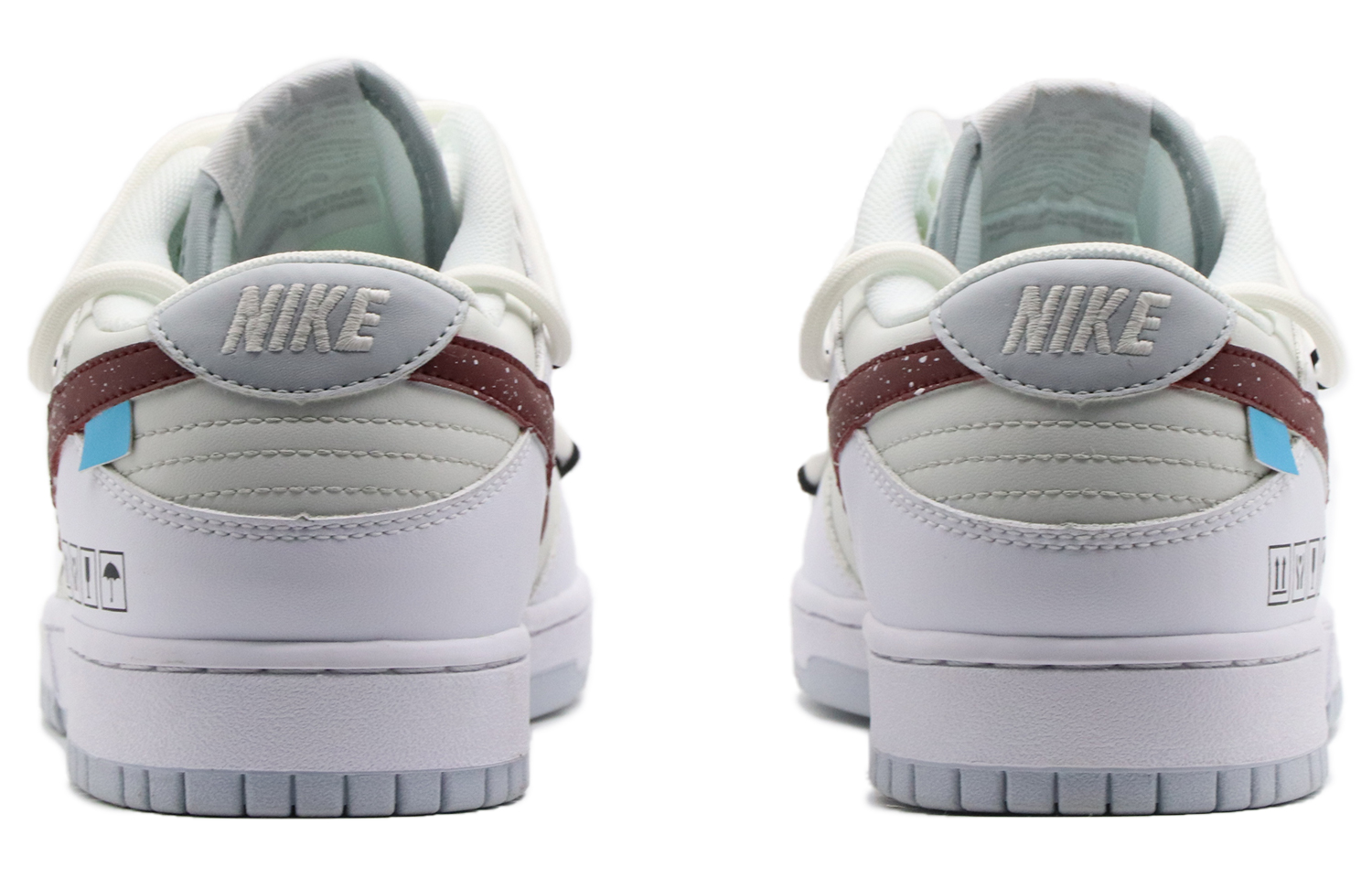 Shop 【客製化球鞋】Nike Dunk Low 旅遊 高街風 戶外 夏日搭配 解構麻繩 天使 低筒 滑板鞋 男款 白紅