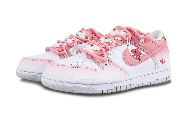 Lookbook [Sepatu Custom] Nike Dunk Low 'Putih Merah Hati Terurai' DH9765-102(Team58-浪漫狙击)