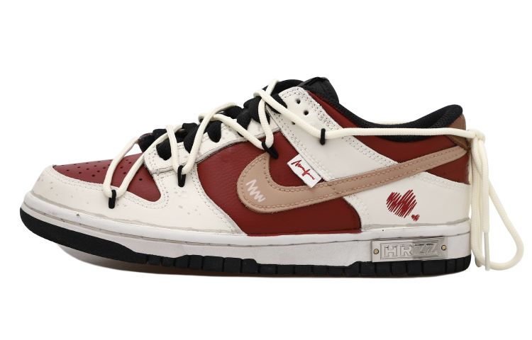 [Custom Shoes] Nike Dunk Low 'White Red Distressed'