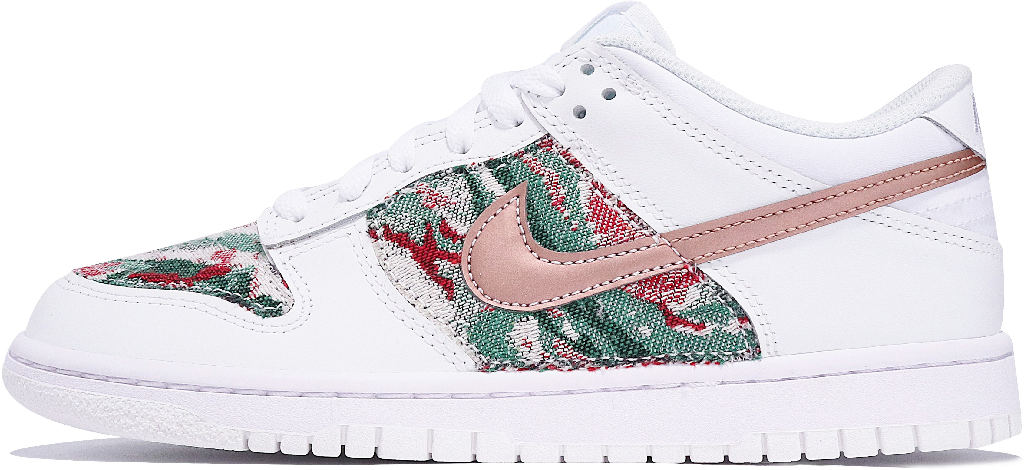 custom-shoes-nike-dunk-low-white-red-vintage-academy