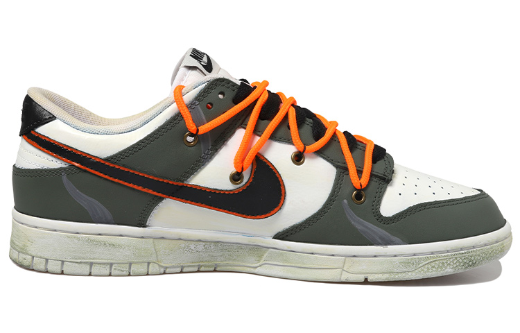 Order ナイキ ダンク Low 白リボン オレンジステッチ
(Nike Danku Low Shiro Ribon Orenji Sutetchi) DJ6188-101(Team拾玖-墨绿飘带男S-BOX)