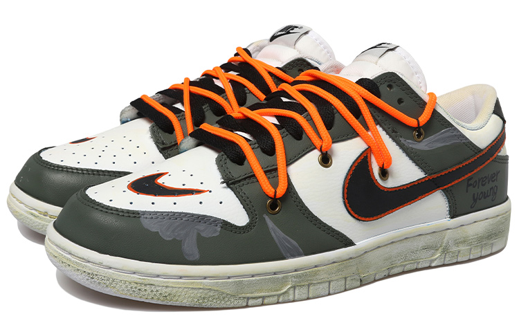 Lookbook ナイキ ダンク Low 白リボン オレンジステッチ
(Nike Danku Low Shiro Ribon Orenji Sutetchi) DJ6188-101(Team拾玖-墨绿飘带男S-BOX)