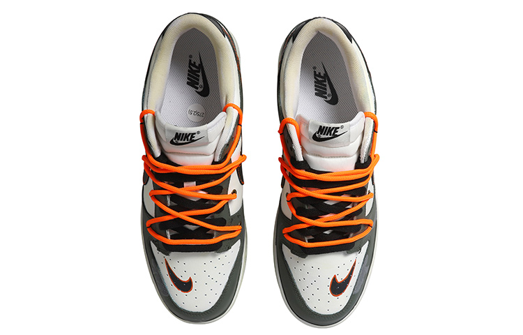 Shop ナイキ ダンク Low 白リボン オレンジステッチ
(Nike Danku Low Shiro Ribon Orenji Sutetchi) DJ6188-101(Team拾玖-墨绿飘带男S-BOX)