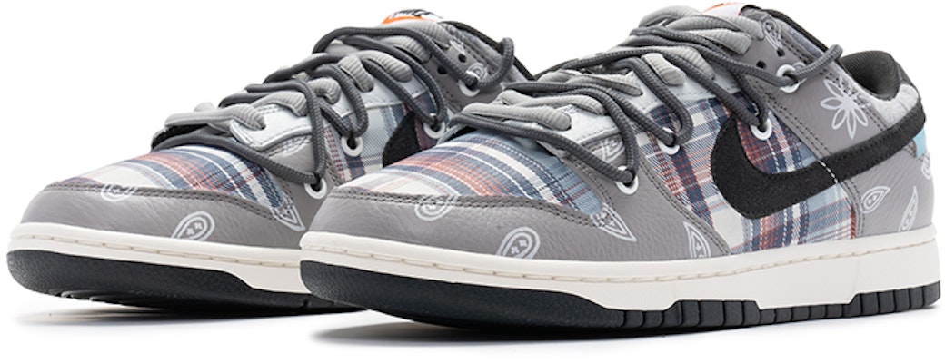 나이키 덩크 로우 '야생 두루미 캐슈 꽃' (57 characters) DQ5015-063(TeamB-男款腰果花格纹灰色) Lookbook 나이키 덩크 로우 '야생 두루미 캐슈 꽃' (57 characters) DQ5015-063(TeamB-男款腰果花格纹灰色)