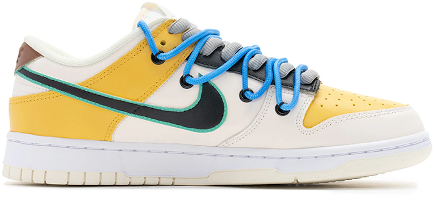 【定製球鞋】 Nike Dunk Low 野鶴製造 米白色 復古隨身聽 音樂 電玩 按鍵 塗鴉 解構雙鞋帶 復古 低幫 板鞋 男款 米白黃 Order 【定製球鞋】 Nike Dunk Low 野鶴製造 米白色 復古隨身聽 音樂 電玩 按鍵 塗鴉 解構雙鞋帶 復古 低幫 板鞋 男款 米白黃