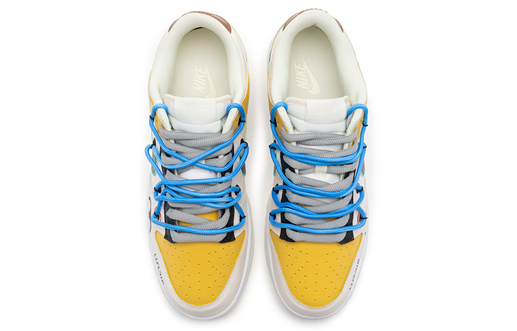 Shop 【定製球鞋】 Nike Dunk Low 野鶴製造 米白色 復古隨身聽 音樂 電玩 按鍵 塗鴉 解構雙鞋帶 復古 低幫 板鞋 男款 米白黃