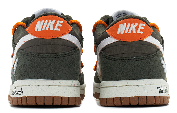 Purchase [Kasual] Nike Dunk Low 'Wild Crane Deconstructed Tali Ganda dengan Grafiti dan Kotak-Kotak' DC9561-300(TeamB-女款格子橙绿)