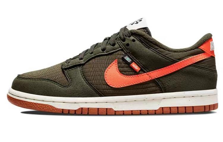 Sizing [Kasual] Nike Dunk Low 'Wild Crane Deconstructed Tali Ganda dengan Grafiti dan Kotak-Kotak' DC9561-300(TeamB-女款格子橙绿)