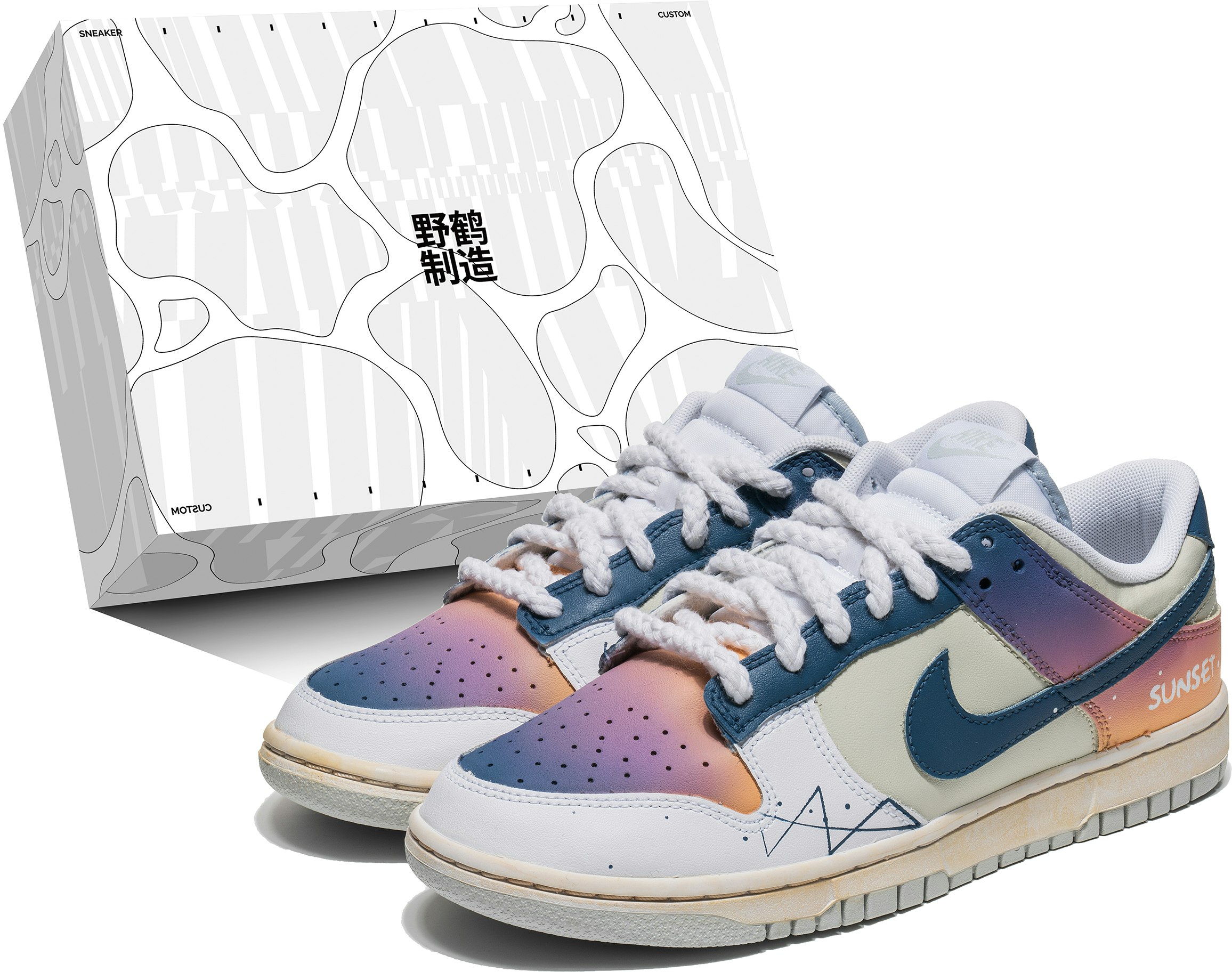 custom-shoes-nike-dunk-low-wild-crane-sunset-gradient