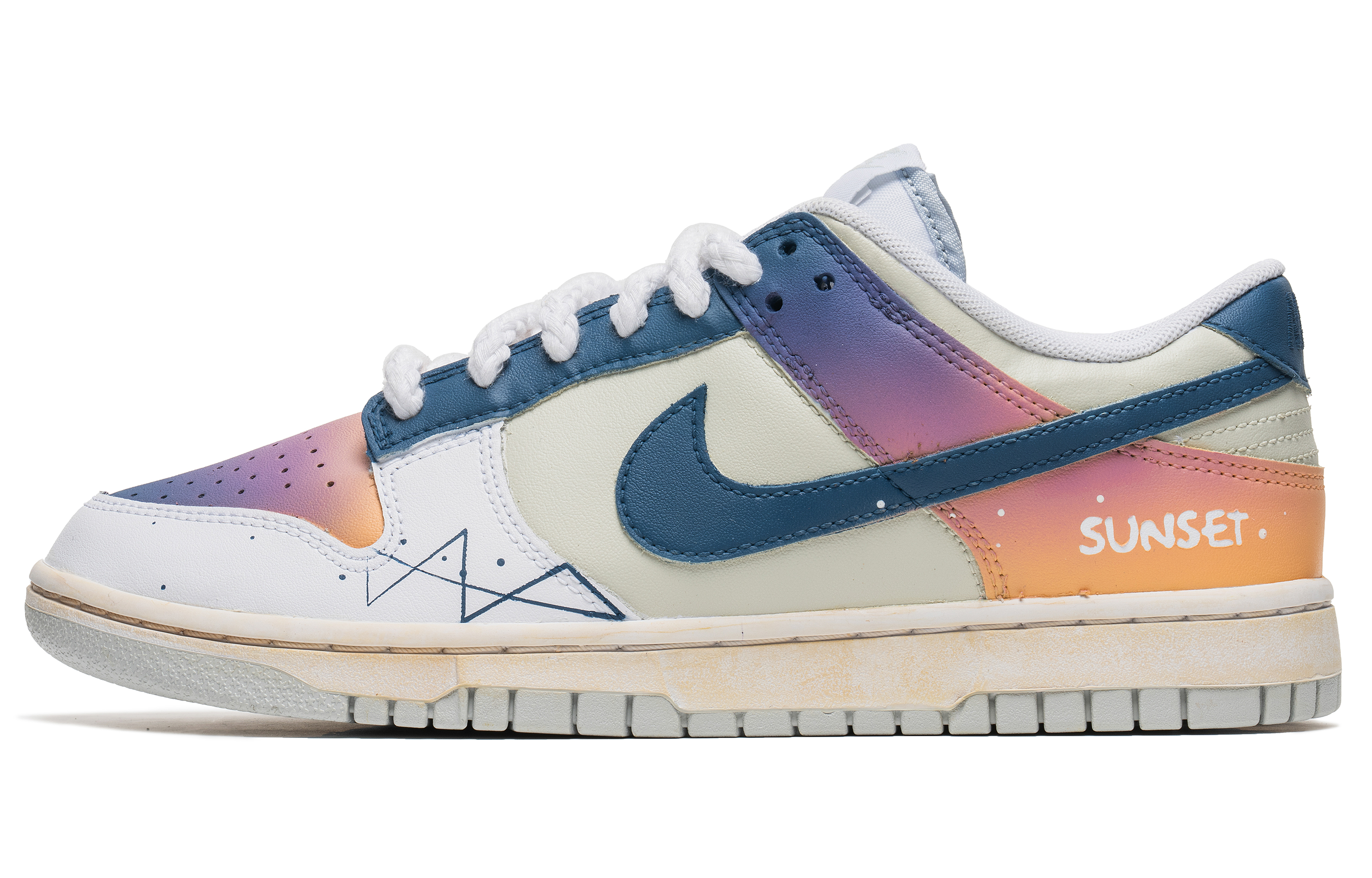 Order [Sepatu Custom] Nike Dunk Low 'Wild Crane Sunset Gradient' DV0831-101(TeamB-男款炫彩日落)