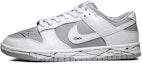 Buy 【定製球鞋】 Nike Dunk Low 潑墨 解構 機能 復古潮流 低幫 板鞋 男款 狼灰白