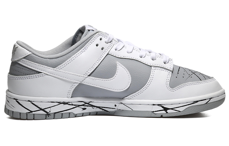 Order 【定製球鞋】 Nike Dunk Low 潑墨 解構 機能 復古潮流 低幫 板鞋 男款 狼灰白