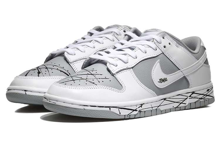 Lookbook 【定製球鞋】 Nike Dunk Low 潑墨 解構 機能 復古潮流 低幫 板鞋 男款 狼灰白