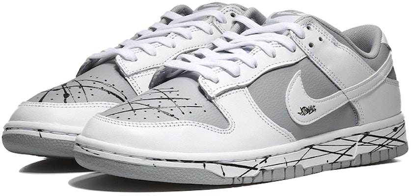 【定製球鞋】 Nike Dunk Low 潑墨 解構 機能 復古潮流 低幫 板鞋 男款 狼灰白 Lookbook 【定製球鞋】 Nike Dunk Low 潑墨 解構 機能 復古潮流 低幫 板鞋 男款 狼灰白