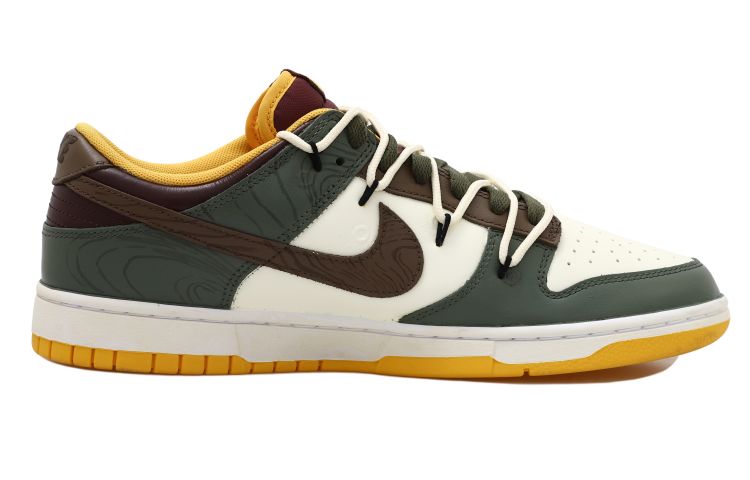 Order 【訂製球鞋】Nike Dunk Low 木紋 年輪 雙鉤 做舊解構風 低筒 板鞋 男款 棕色