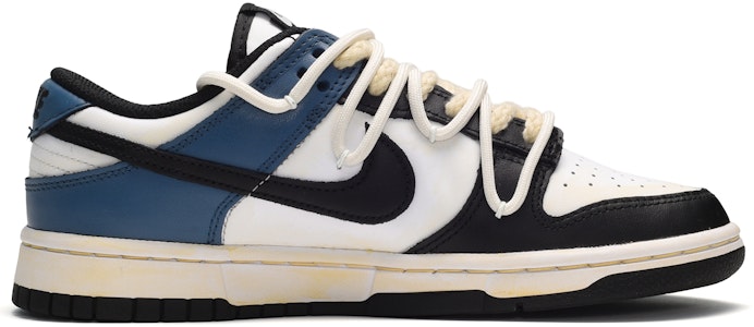 【訂製球鞋】Nike Dunk Low 復古 笑臉貼紙 低筒 板鞋 男款 黑白藍 Order 【訂製球鞋】Nike Dunk Low 復古 笑臉貼紙 低筒 板鞋 男款 黑白藍