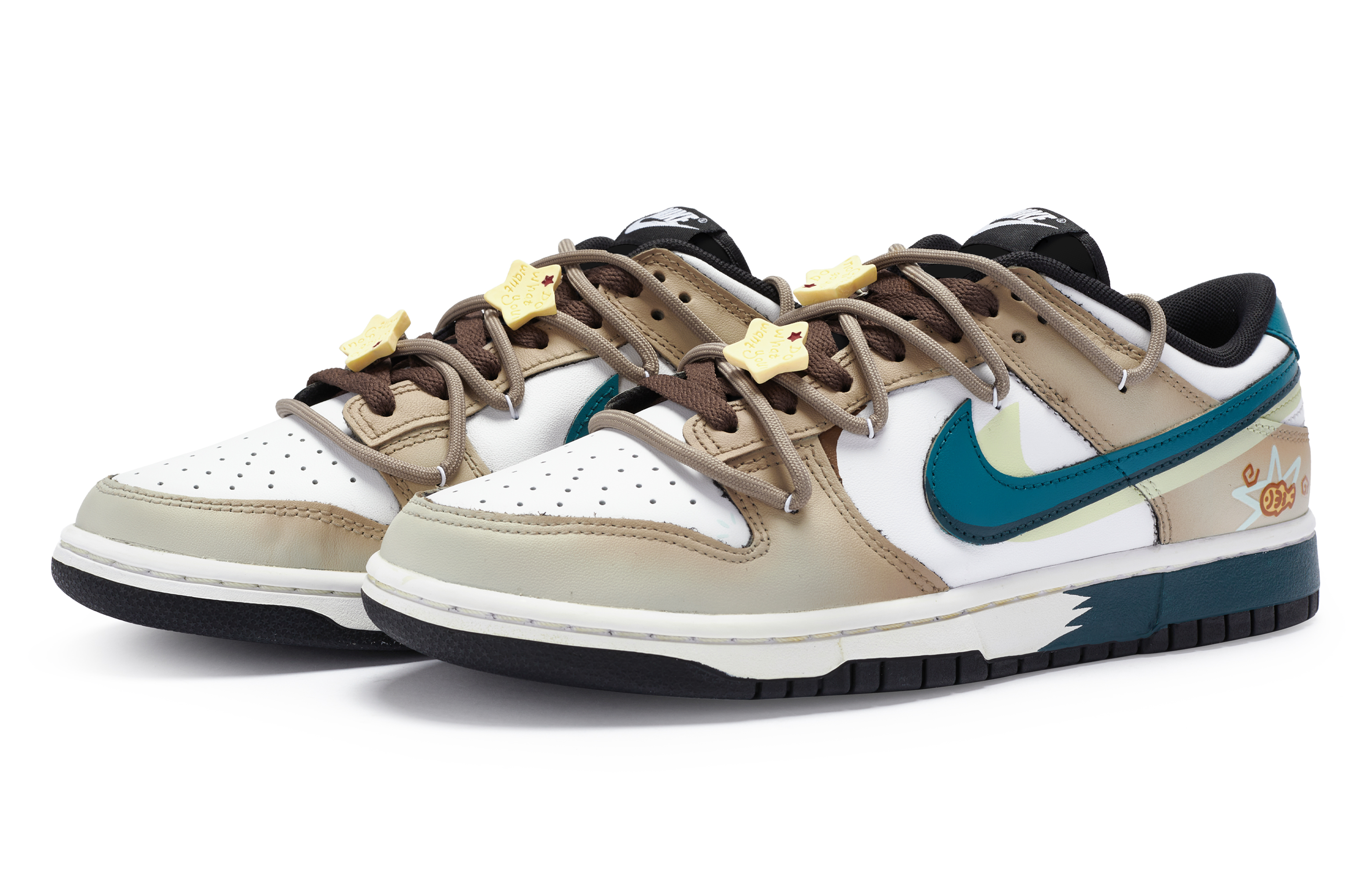 Lookbook 나이키 덩크 로우 '와플 다이야키' 브라운 (80 characters) CW1590-100(Team80-女款WOW鲷鱼烧)