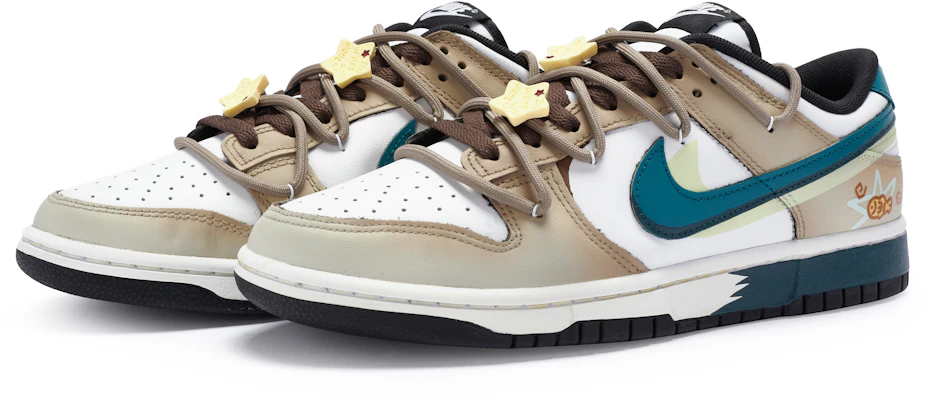 【客製球鞋】Nike Dunk Low 811製造 WOW鰻魚燒 復古做舊 解構 緩震防滑 低筒 板鞋 男款 棕白藍 Lookbook 【客製球鞋】Nike Dunk Low 811製造 WOW鰻魚燒 復古做舊 解構 緩震防滑 低筒 板鞋 男款 棕白藍