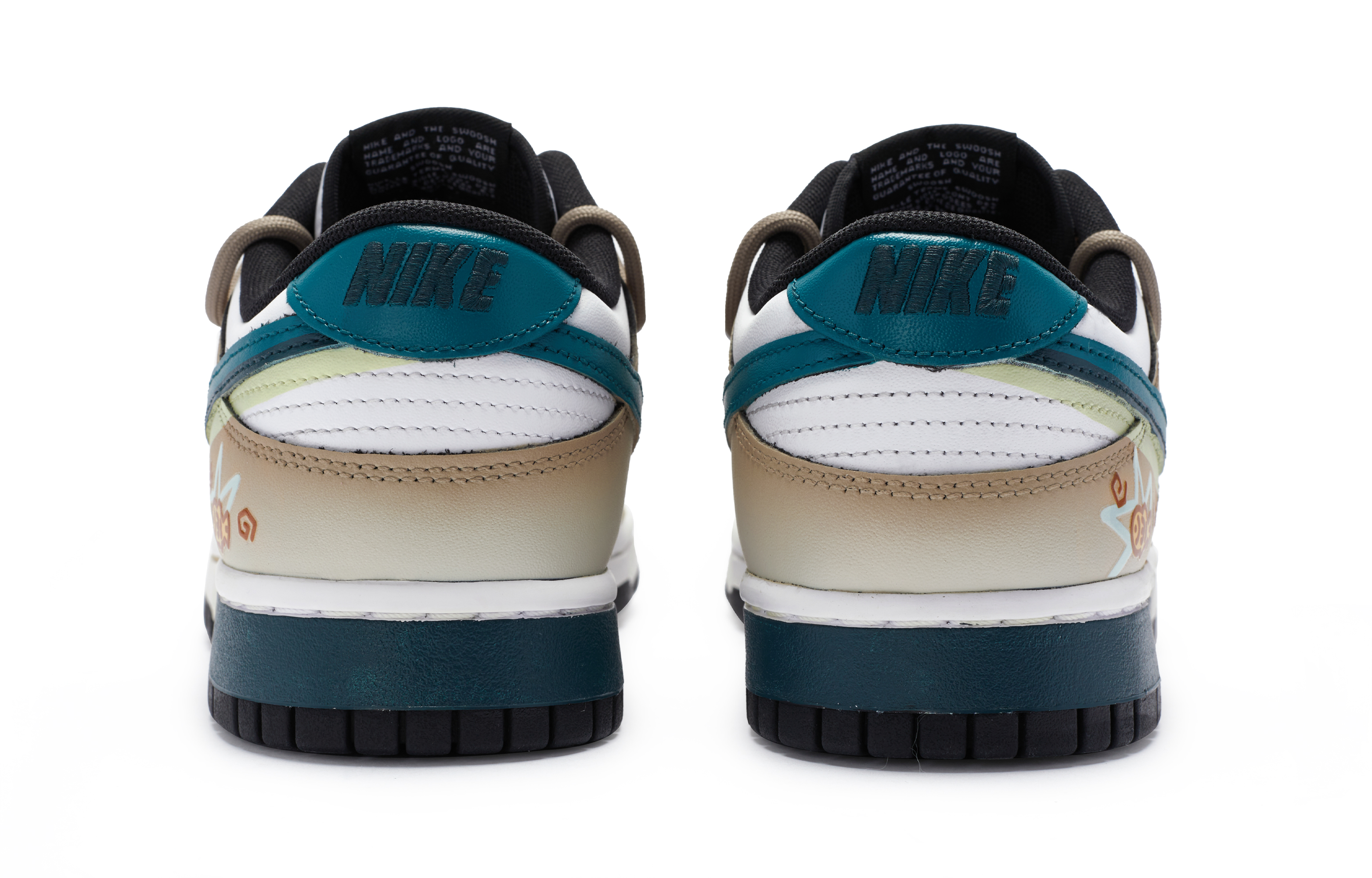 Shop 【客製球鞋】Nike Dunk Low 811製造 WOW鰻魚燒 復古做舊 解構 緩震防滑 低筒 板鞋 男款 棕白藍