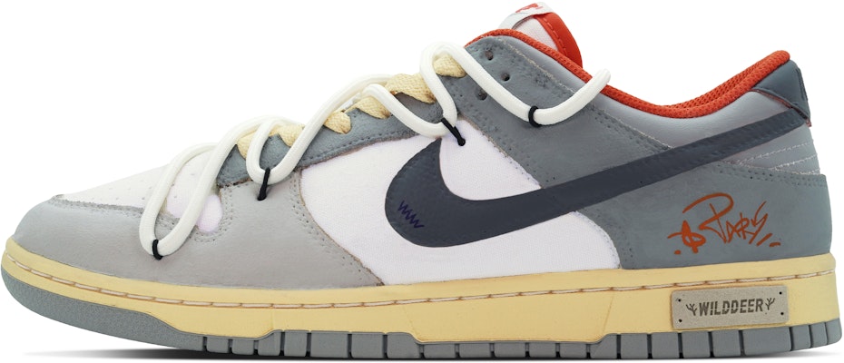 【定制球鞋】 Nike Dunk Low 煙谷 做舊風 潮流 復古 耐磨 低幫 板鞋 男女同款 白灰 Buy 【定制球鞋】 Nike Dunk Low 煙谷 做舊風 潮流 復古 耐磨 低幫 板鞋 男女同款 白灰