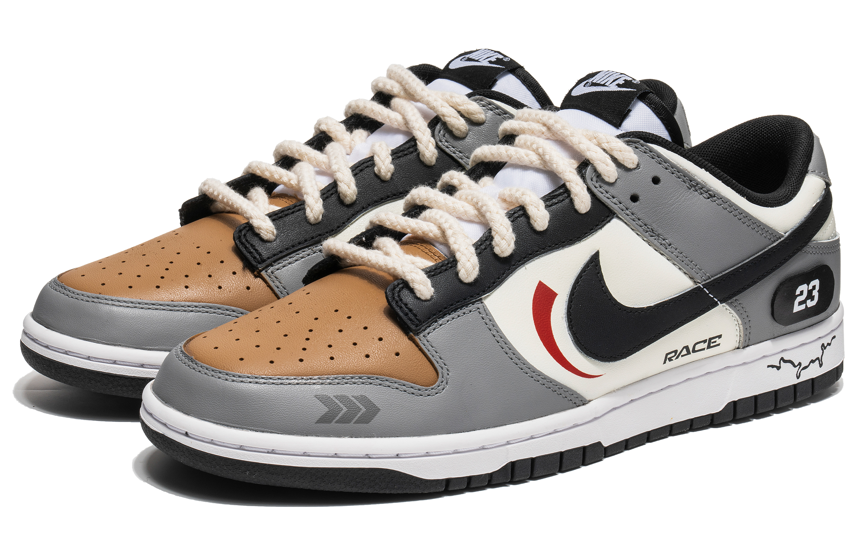 Lookbook [Sepatu Custom] Nike Dunk Low 'Yaos Car Racer' DD1391-100(TeamB-灰曜竞速)