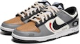 Lookbook 【客製化籃球鞋】Nike Dunk Low 野鶴製造 曜競速 23號賽車手 中底塗鴉 特殊鞋帶 搭配任何風格 低筒 板鞋 男款 灰棕色