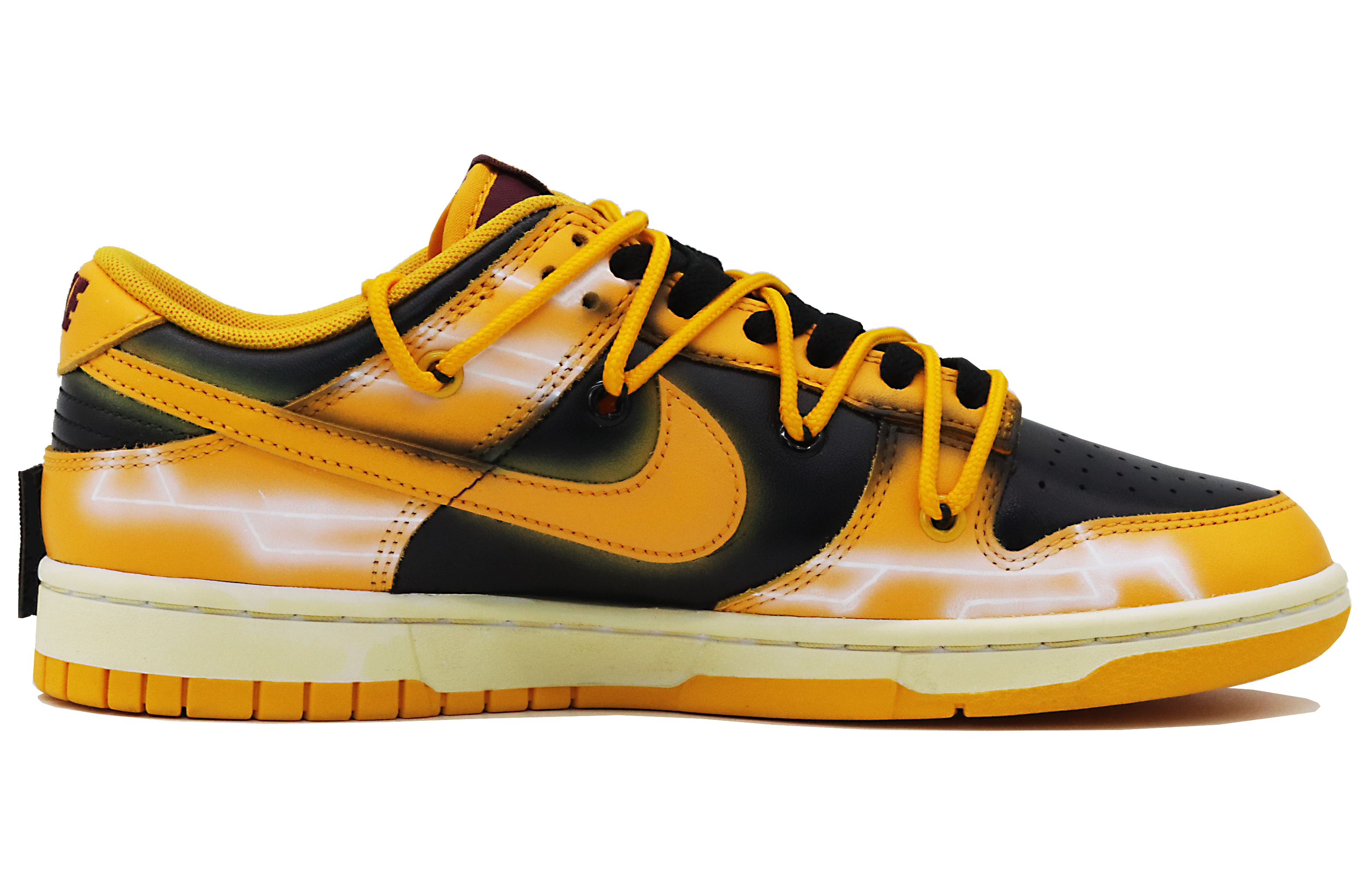 Order [Kasut Custom] Nike Dunk Low 'Kuning Amaran Hitam Merah' DD1391-702(Team52-黄色警戒)