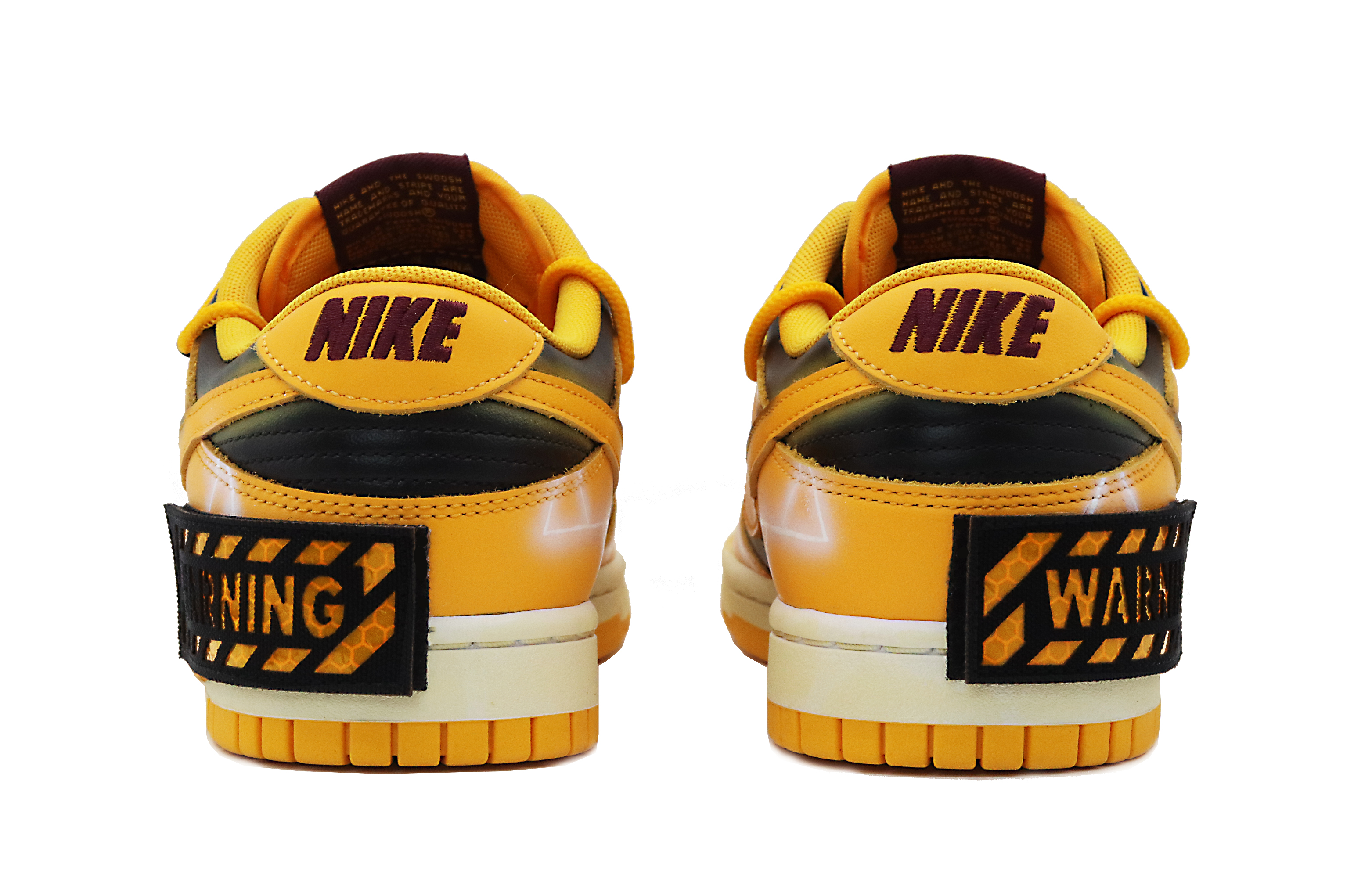 Shop [Kasut Custom] Nike Dunk Low 'Kuning Amaran Hitam Merah' DD1391-702(Team52-黄色警戒)