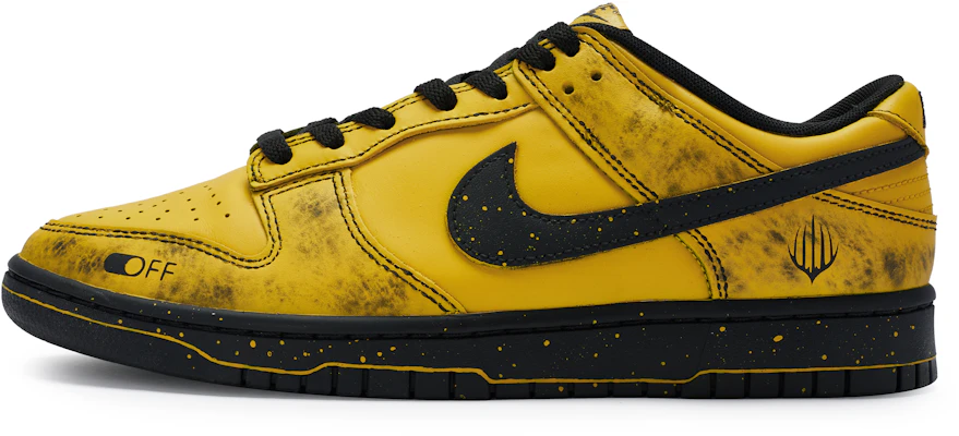 【訂製球鞋】 Nike Dunk Low 牛角尖 極限開關 高街潮酷 擦髒濺墨 防滑耐磨 低筒 板鞋 GS 黃黑 Buy 【訂製球鞋】 Nike Dunk Low 牛角尖 極限開關 高街潮酷 擦髒濺墨 防滑耐磨 低筒 板鞋 GS 黃黑