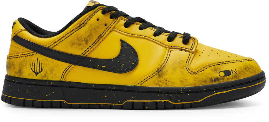 【訂製球鞋】 Nike Dunk Low 牛角尖 極限開關 高街潮酷 擦髒濺墨 防滑耐磨 低筒 板鞋 GS 黃黑 Order 【訂製球鞋】 Nike Dunk Low 牛角尖 極限開關 高街潮酷 擦髒濺墨 防滑耐磨 低筒 板鞋 GS 黃黑