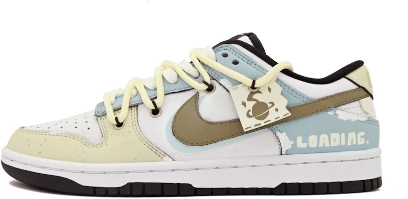 【客製球鞋】Nike Dunk Low 初次遇見 星球 布貼 簡約 解構 潑墨 低筒 滑板鞋 GS 黃藍 Buy 【客製球鞋】Nike Dunk Low 初次遇見 星球 布貼 簡約 解構 潑墨 低筒 滑板鞋 GS 黃藍