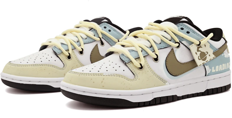 【客製球鞋】Nike Dunk Low 初次遇見 星球 布貼 簡約 解構 潑墨 低筒 滑板鞋 GS 黃藍 Lookbook 【客製球鞋】Nike Dunk Low 初次遇見 星球 布貼 簡約 解構 潑墨 低筒 滑板鞋 GS 黃藍