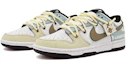 Lookbook 【客製球鞋】Nike Dunk Low 初次遇見 星球 布貼 簡約 解構 潑墨 低筒 滑板鞋 GS 黃藍