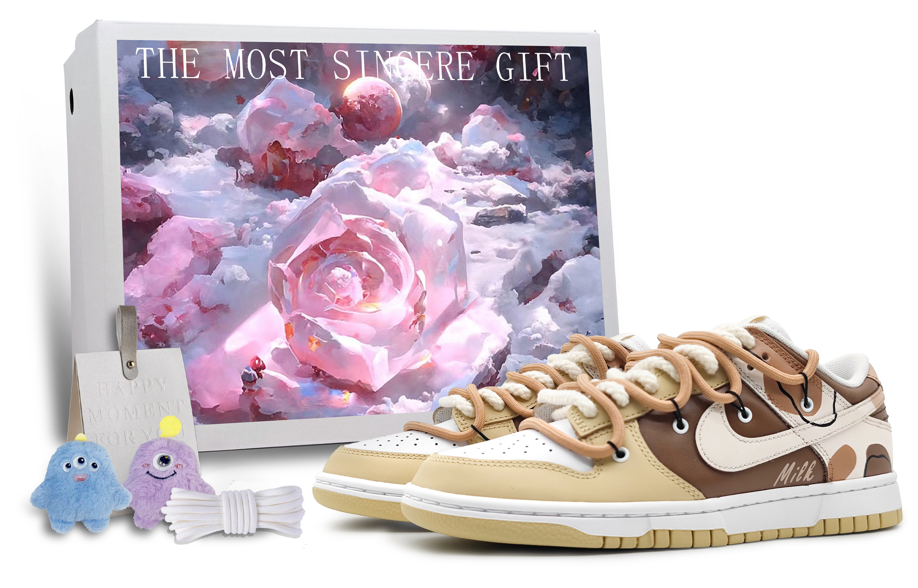 Buy [Kasut Custom] Nike Dunk Low 'Kuning Coklat Susu' DV0833-100(Team16-奶油milk黄棕礼BX)