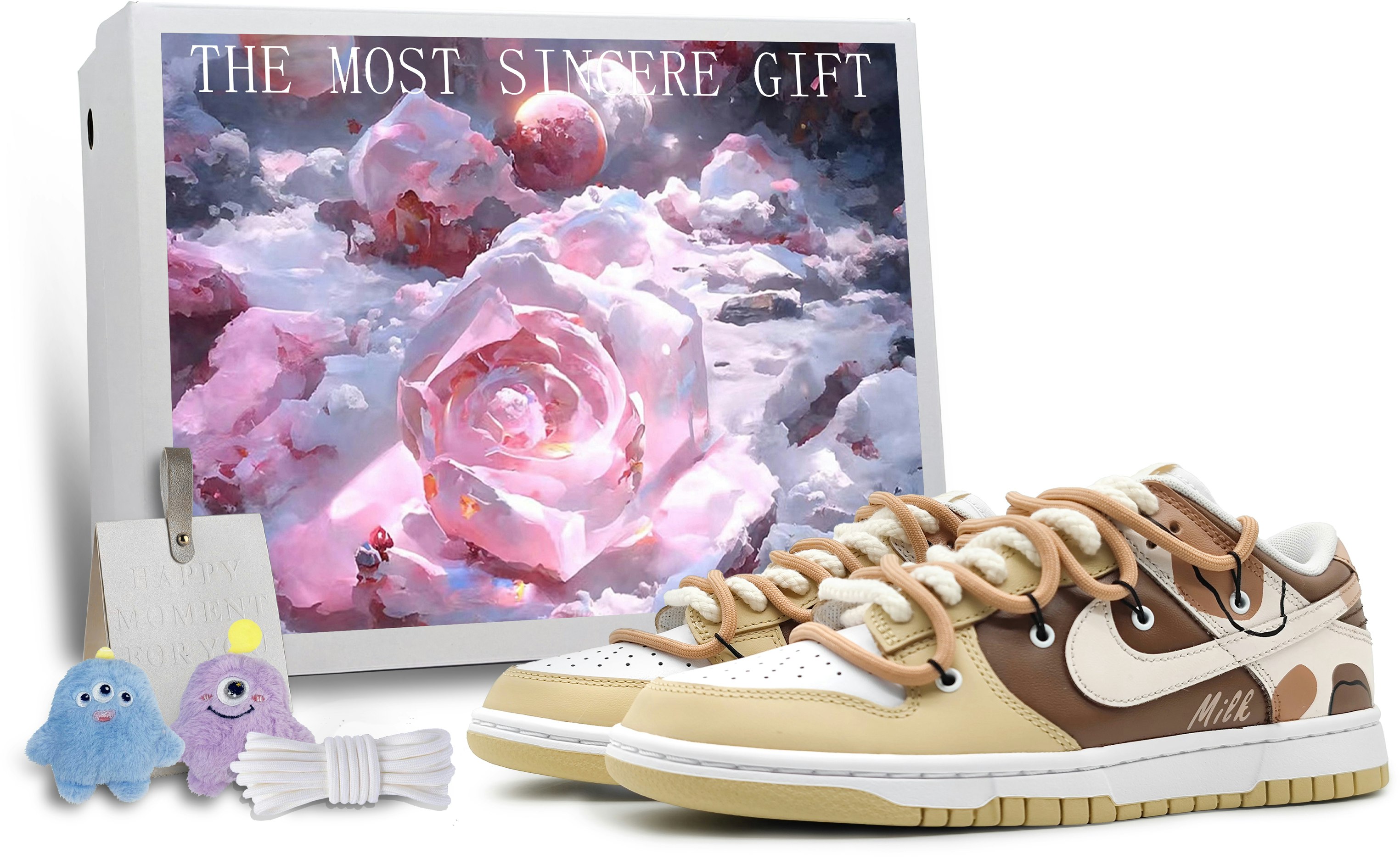 custom-shoes-nike-dunk-low-yellow-brown-milk