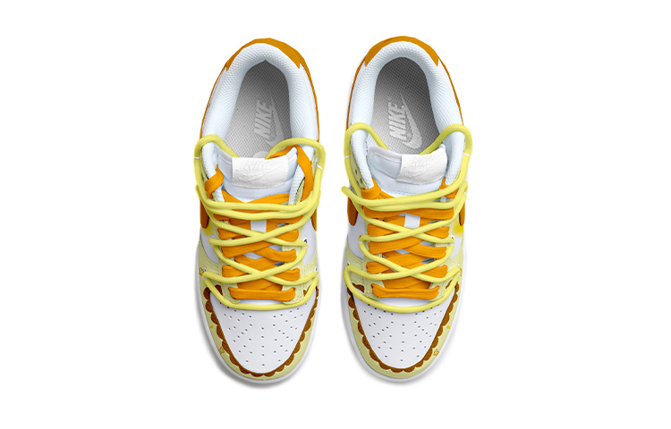 Shop 나이키 덩크 로우 '옐로우 브라운 화이트' (커스텀) DH9765-100(Team拾玖-布丁狗女S-BOX)
