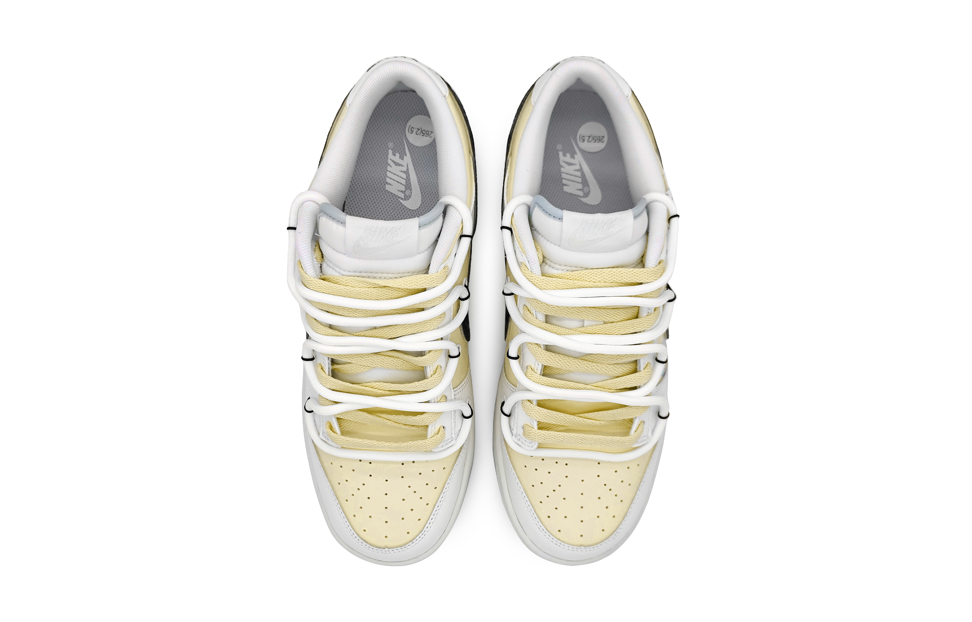 Shop [Zapatos Personalizados] Nike Dunk Low 'Amarillo Gris' DH9765-102(Team16-女款指纹爱心黄)